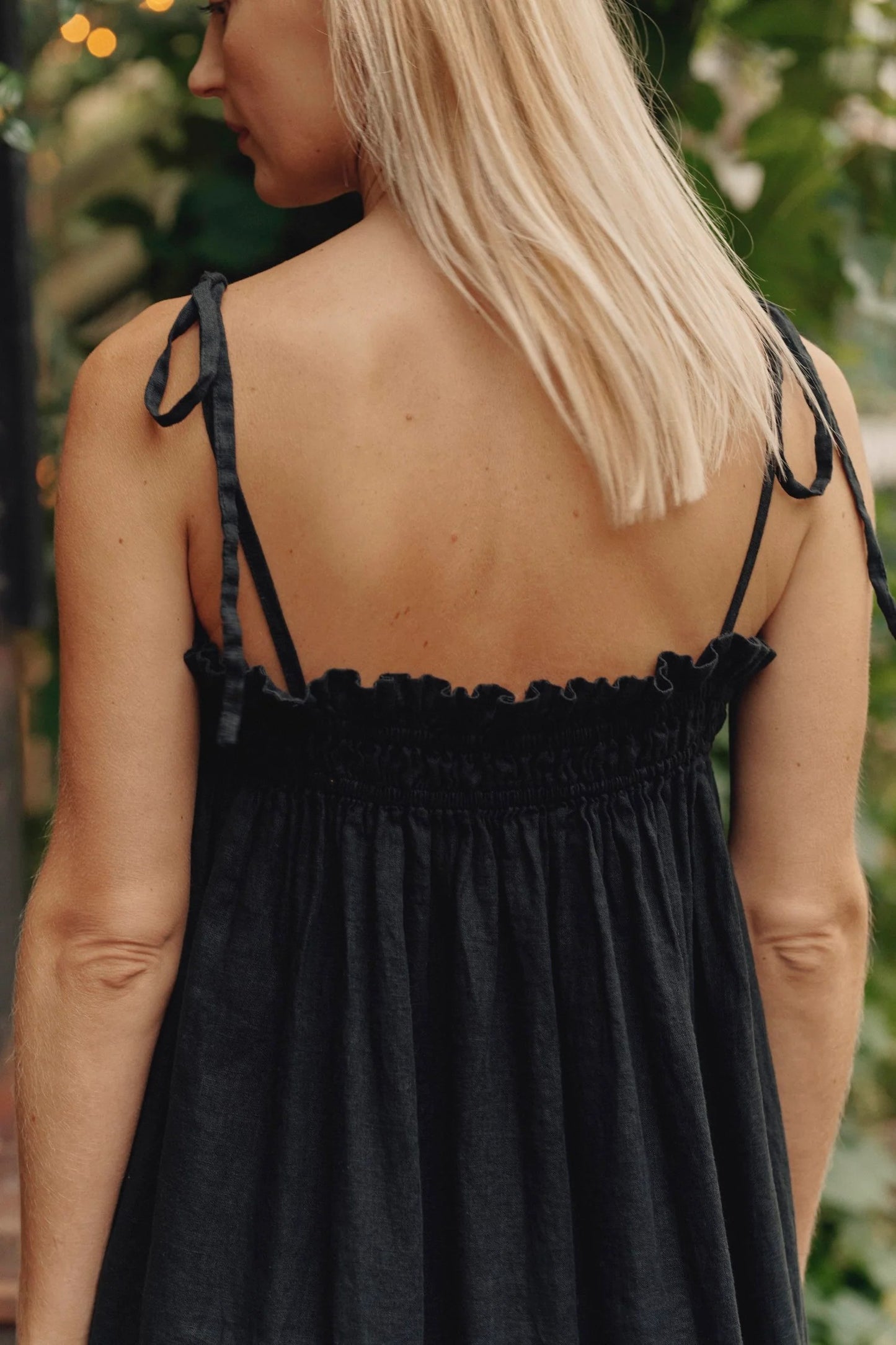 Linen Ballade Dress - Black