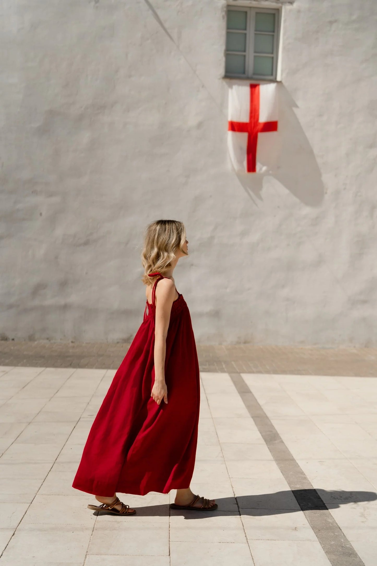 Linen Ballade Dress - Lava Falls