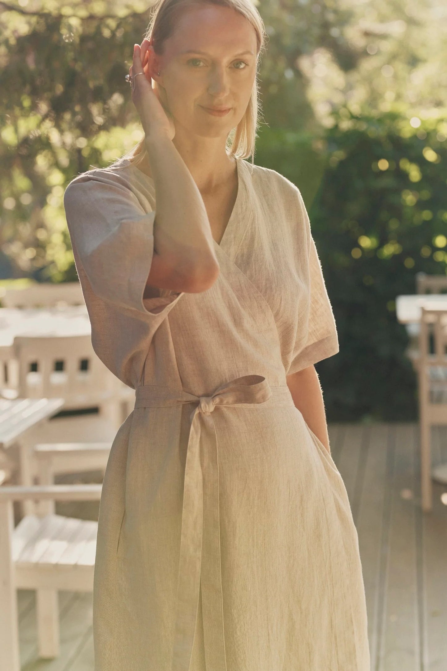 Linen Vine Dress - Melange