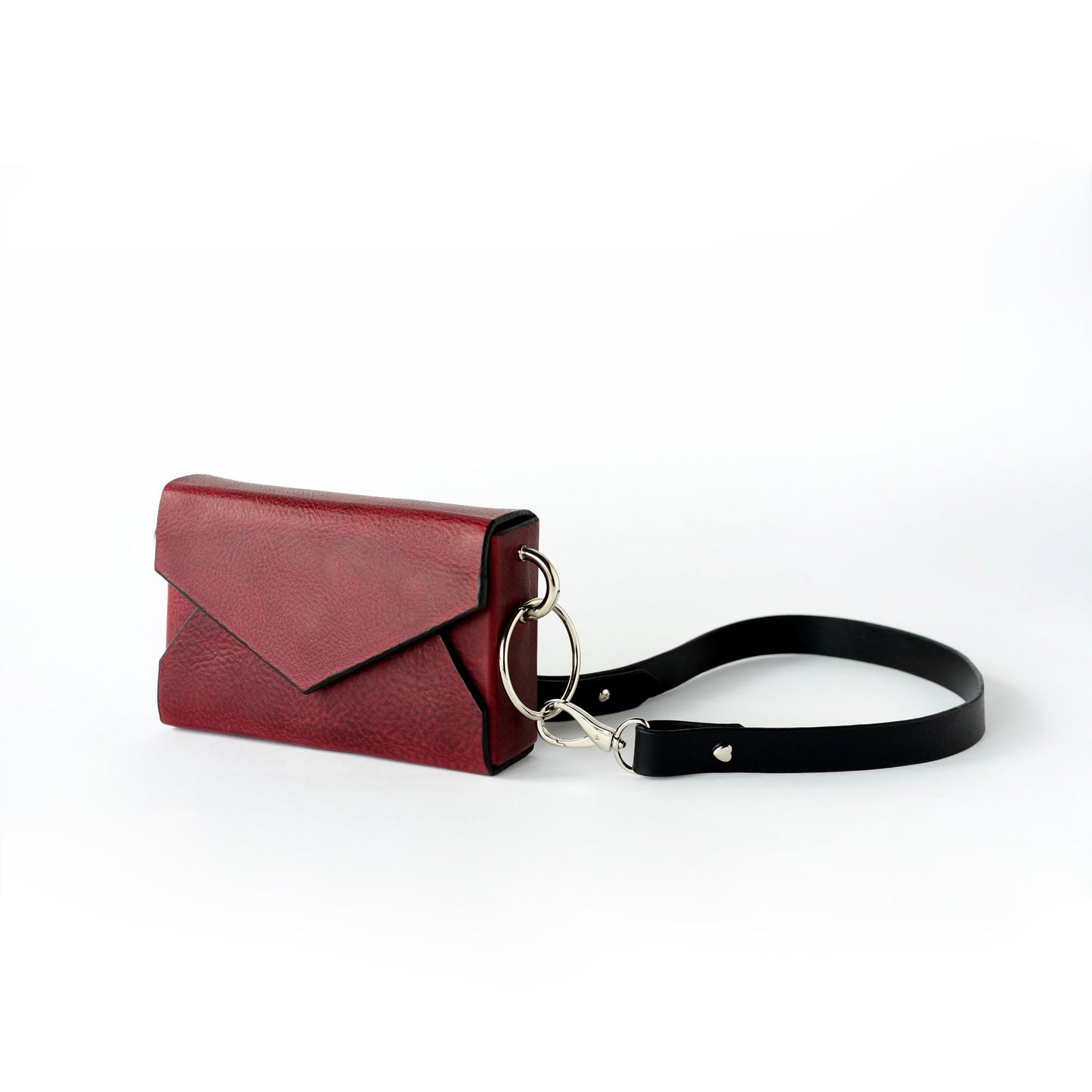 Handmade Leather Envelope Bag - Burgundy