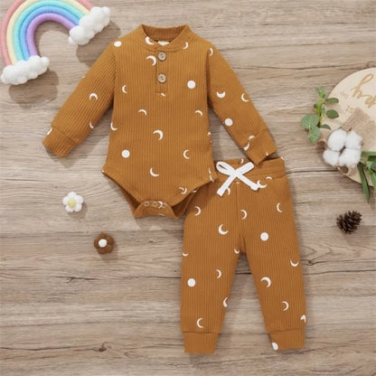 Newborn Baby Bodysuits + Elastic Pants