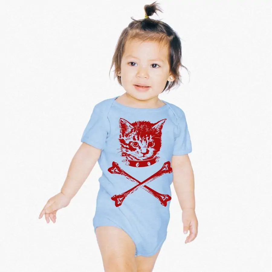 Baby Kitten Crossbones Onesie