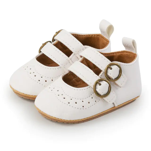 Multicolor Retro Leather Shoes Baby