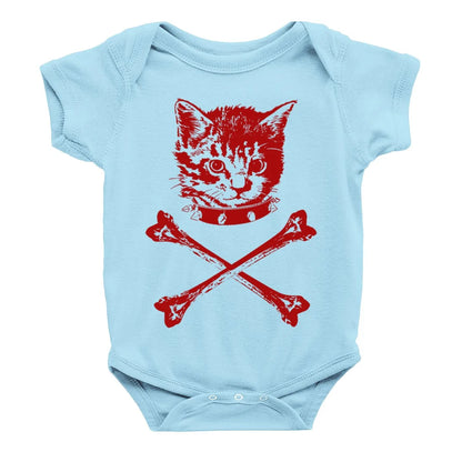 Baby Kitten Crossbones Onesie