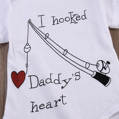 I Hooked Daddy Onesie Clothes For Newborn Baby