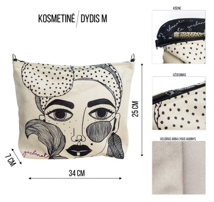 MAKEUP BAG / POUCH YOKO - BLACK