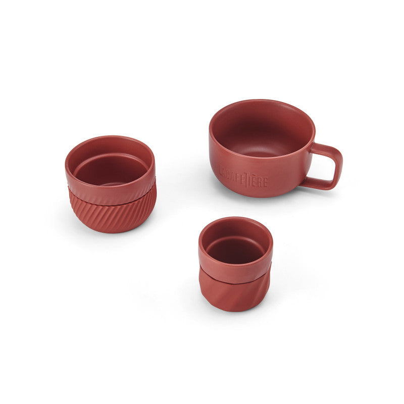 La Cafetière Red Coffee Mugs, 3 pcs