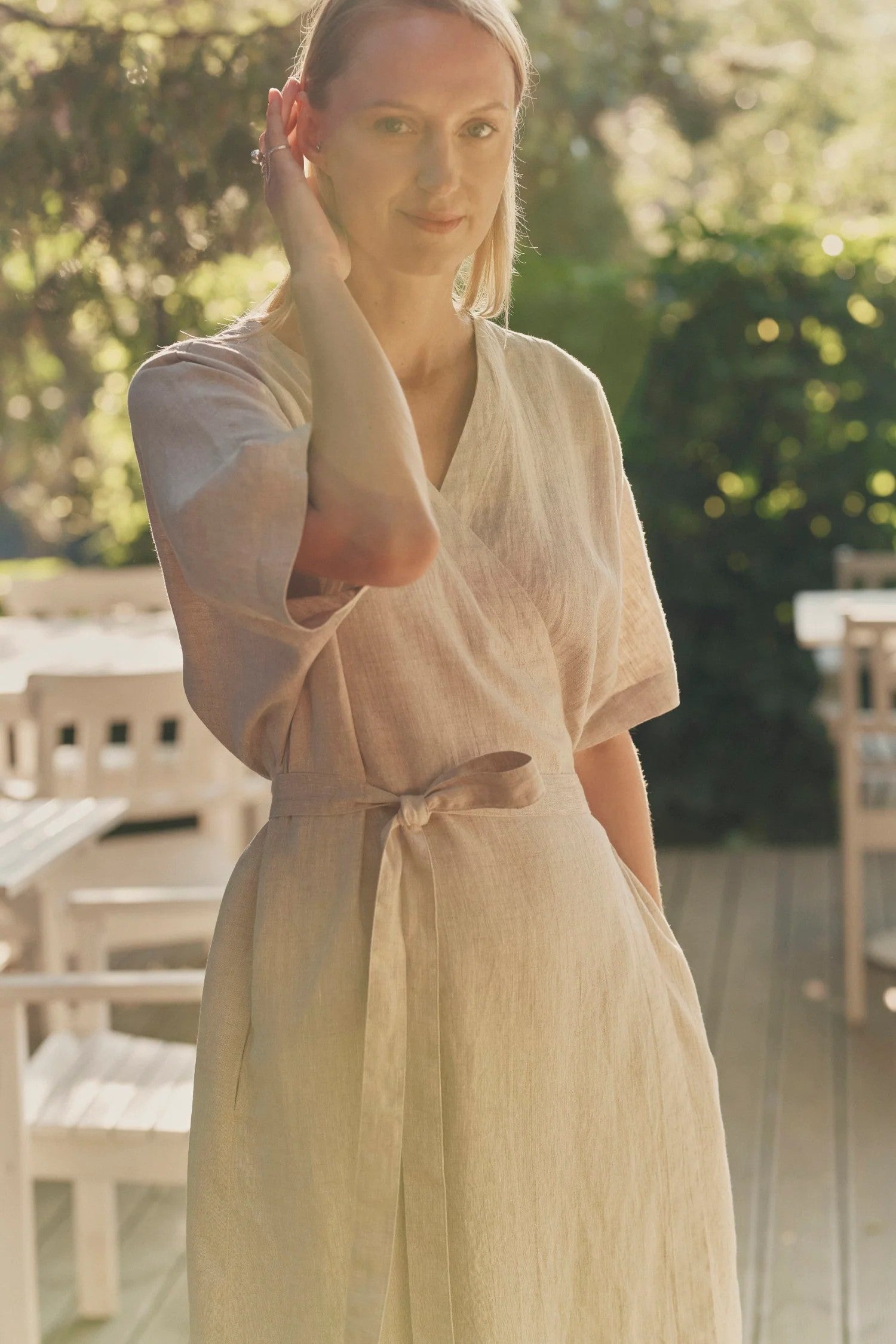 Linen Vine Dress - Melange