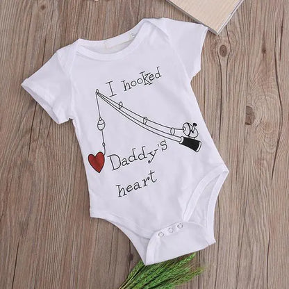 I Hooked Daddy Onesie Clothes For Newborn Baby