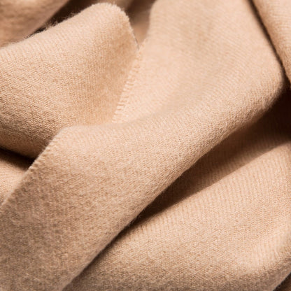Natural Baby Alpaca Maxi-Scarf with Fringes